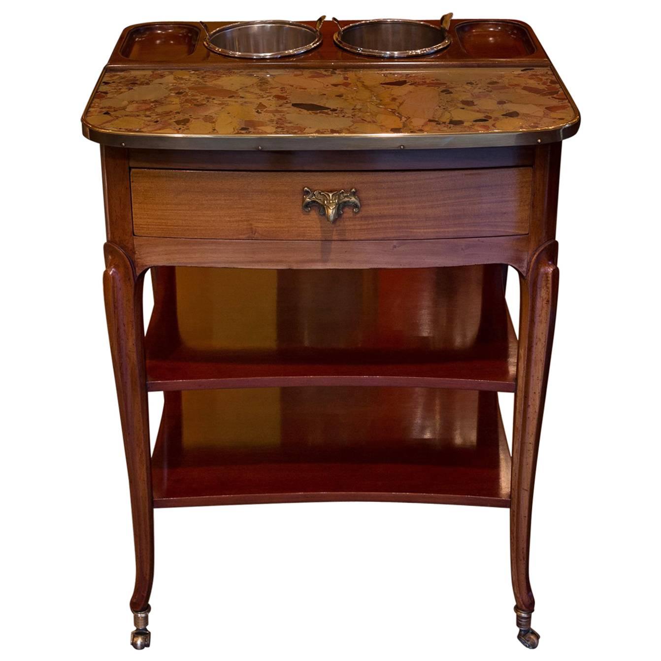 French Late 19th Century Mahogany Wine or Champagne Table Cooler, circa 1890