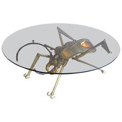 Henri Fernandez Brass Insect Table For Atelier Duval-Brasseur 