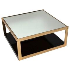 Rare Merrow Associates Retro Coffee Table, Brass and Formica, Vintage 1970s