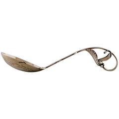 Antique Georg Jensen Ornamental No. 141, Large Serving Spoon, Berries Spoon