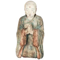 Asian Meditation Figure, Wood