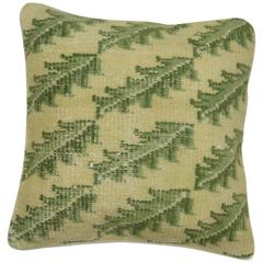 Vintage Pillow with Leaves