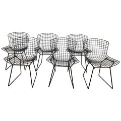 Set of Six Bertoia Dining Chairs
