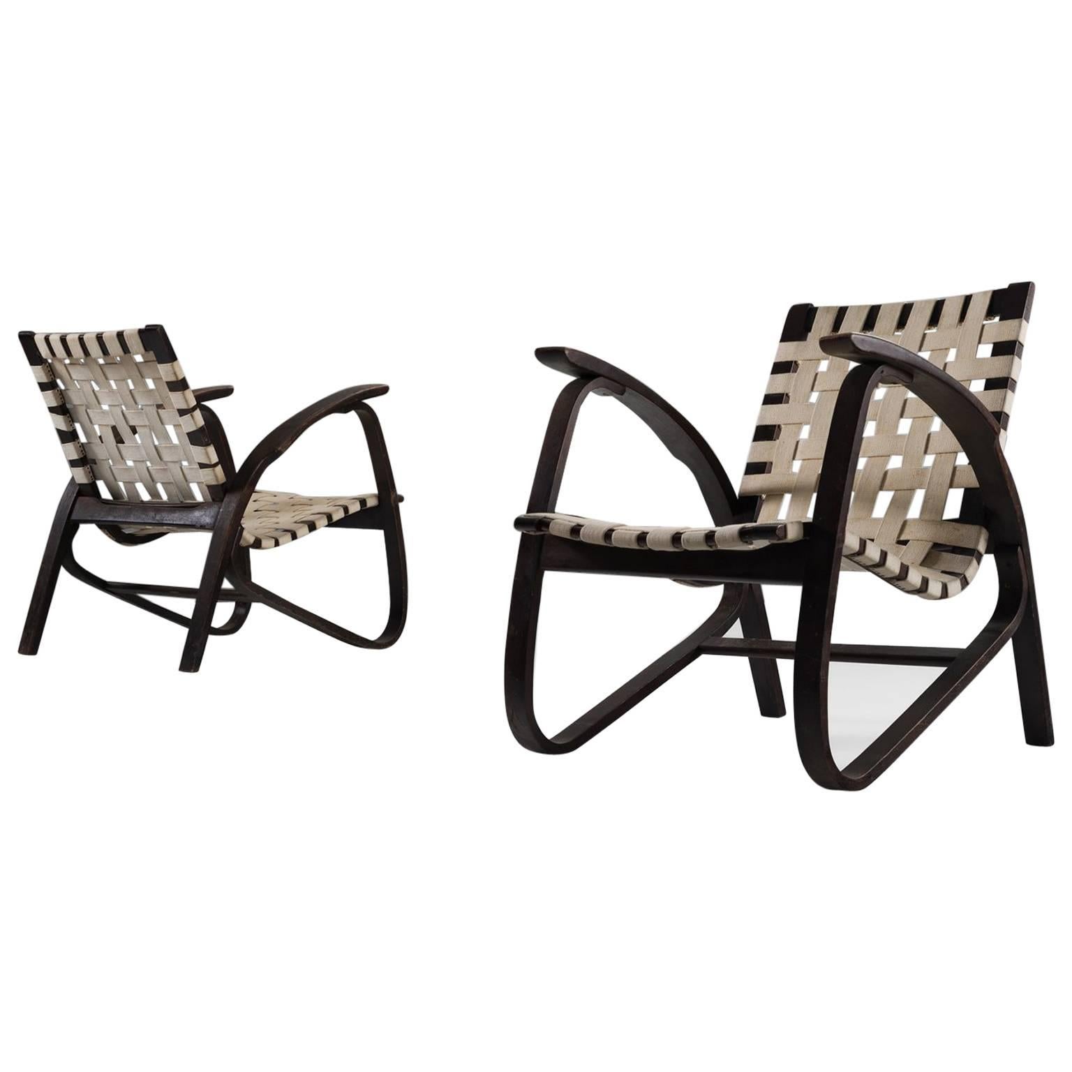 Two Jan Vanek Lounge Chairs for UP Zavodny