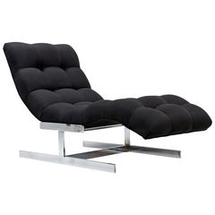 Restored Mid-Century Modern Wave Chaise by Carsons, circa 1970's