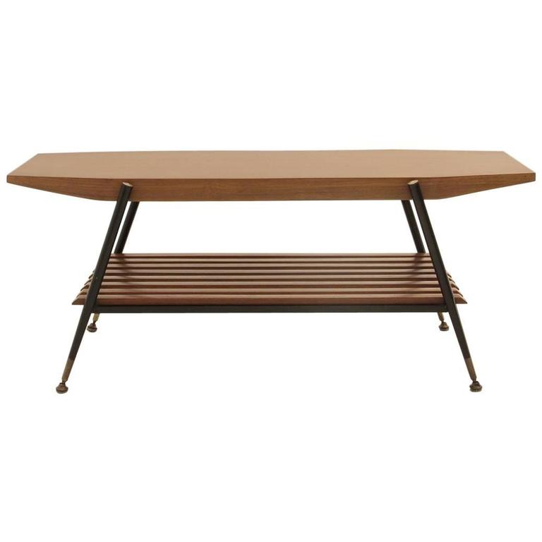 Vintage Coffee Table with Magazine Rack, 1960s at 1stDibs