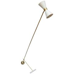 Mid-Century Style Italian White Floor Lamp 12