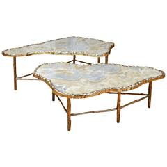 Pair of Onyx Meteorite Low Tables 10
