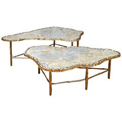 Pair of Onyx Meteorite Low Tables