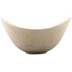 Rörstrand Bowl in Ceramics by Gunnar Nylund, Beautiful Eggshell Glaze