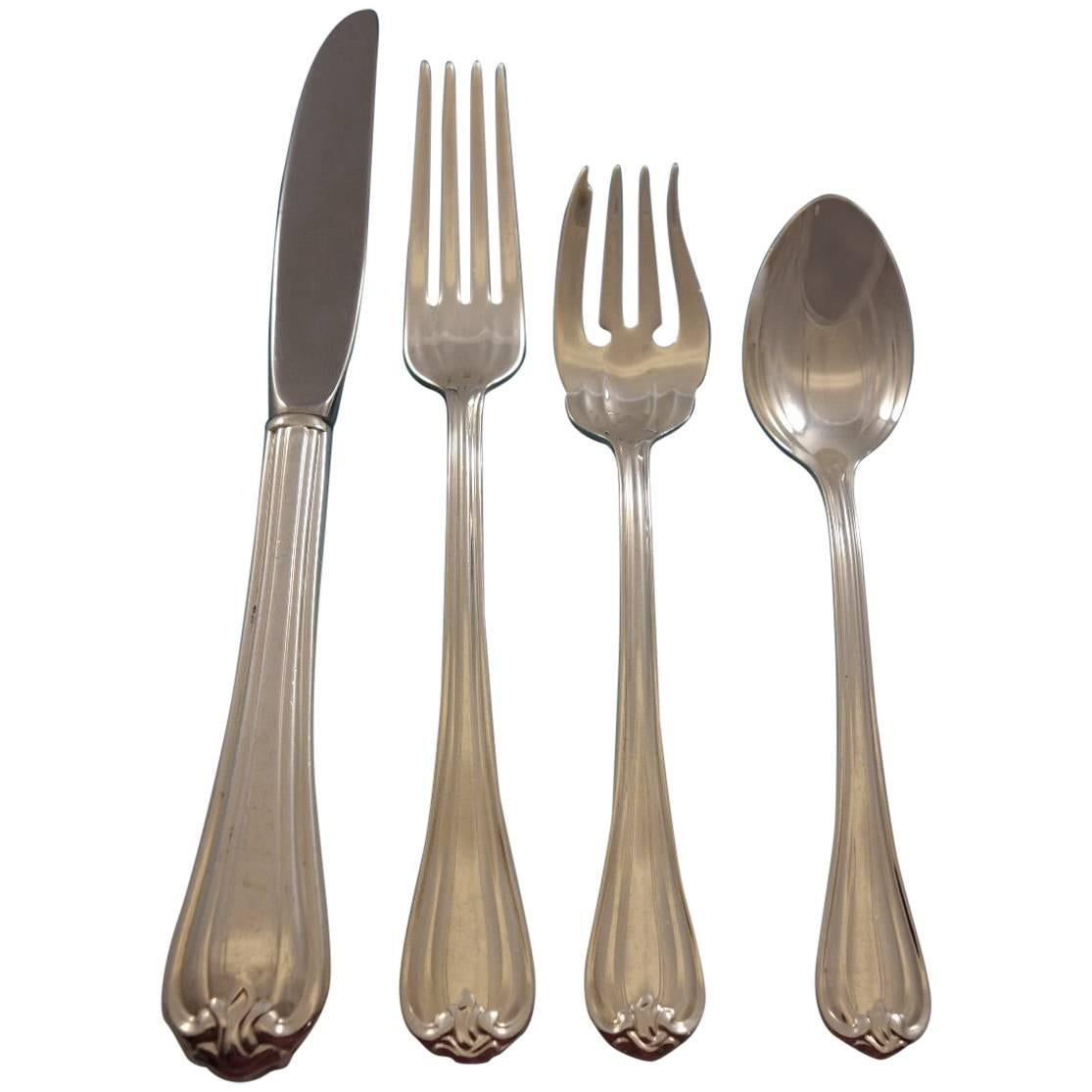 Woodwind, Reed & Barton Sterling Silver Flatware Set for eight Service 38 Pieces
