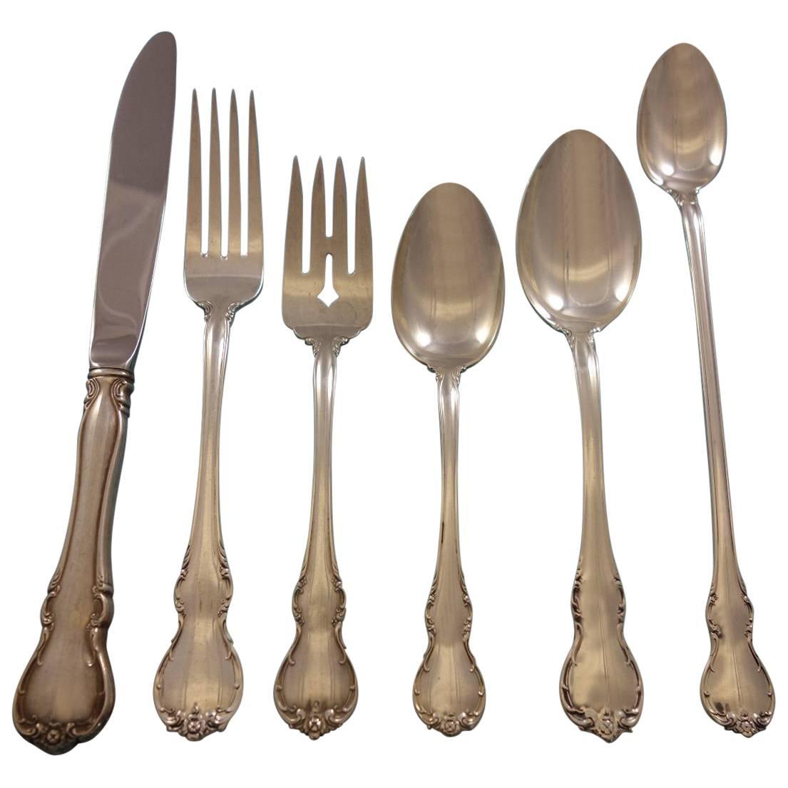 French Provincial by Towle Sterling Silver Flatware Set for 12 Service 89 Pieces For Sale