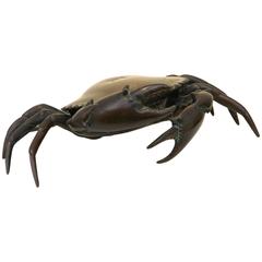 Continental Bronze Crab Form Inkstand 3