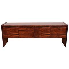 Mid-Century Modern Low Rosewood Executive File Cabinet