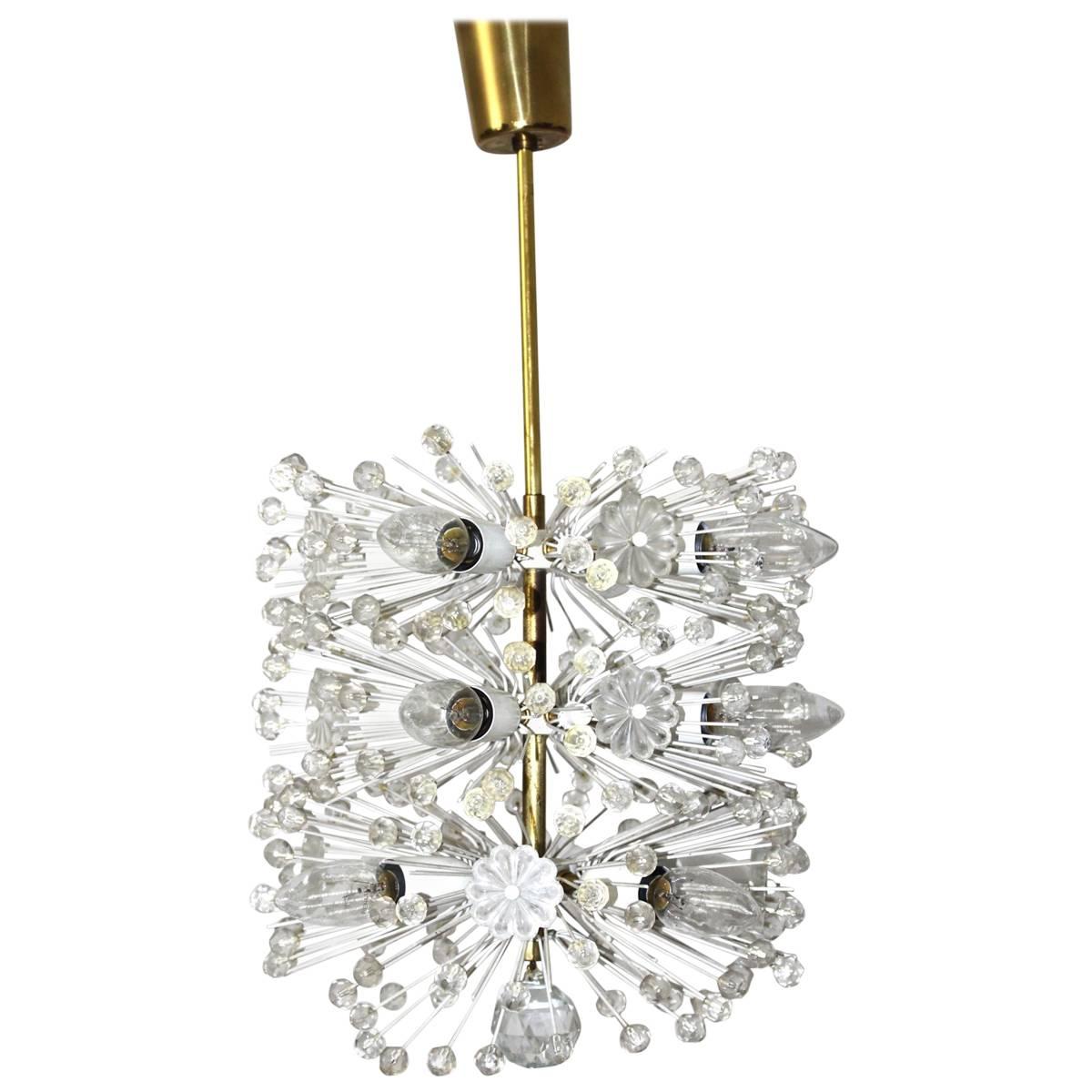 MidCentury Modern Vintage Brass Sputnik Chandelier, circa 1955 For