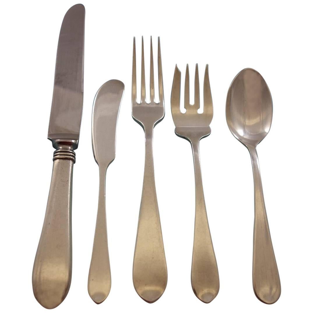 Betsy Patterson Plain by Stieff Sterling Silver Flatware Set Service 24