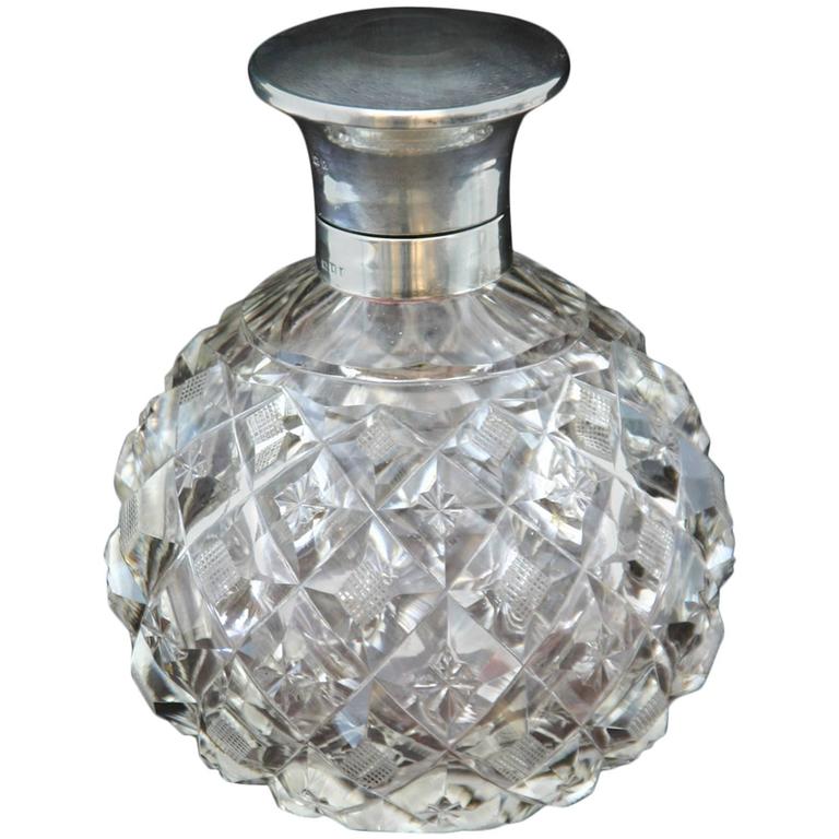 CutGlass Perfume Bottle For Sale at 1stDibs