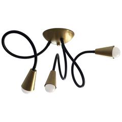 Three-Light Meander Flexible Arm Ceiling Mounted Light Fixture 9