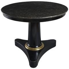 Early 19th Century Empire Period Ebonised Circular Centre Table