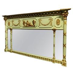 Regency Parcel Gilt and Painted Mirror
