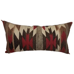 Geometric Navajo Indian Saddle Weaving Pillow
