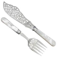 Edwardian Silver and Mother-of-Pearl Fish Servers