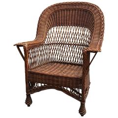 Antique Willow Wicker Chair