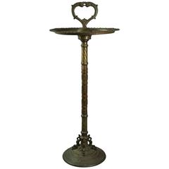 Antique Oscar Bach, Segar Studios Bronze Dolphin Standing Cigar Stand