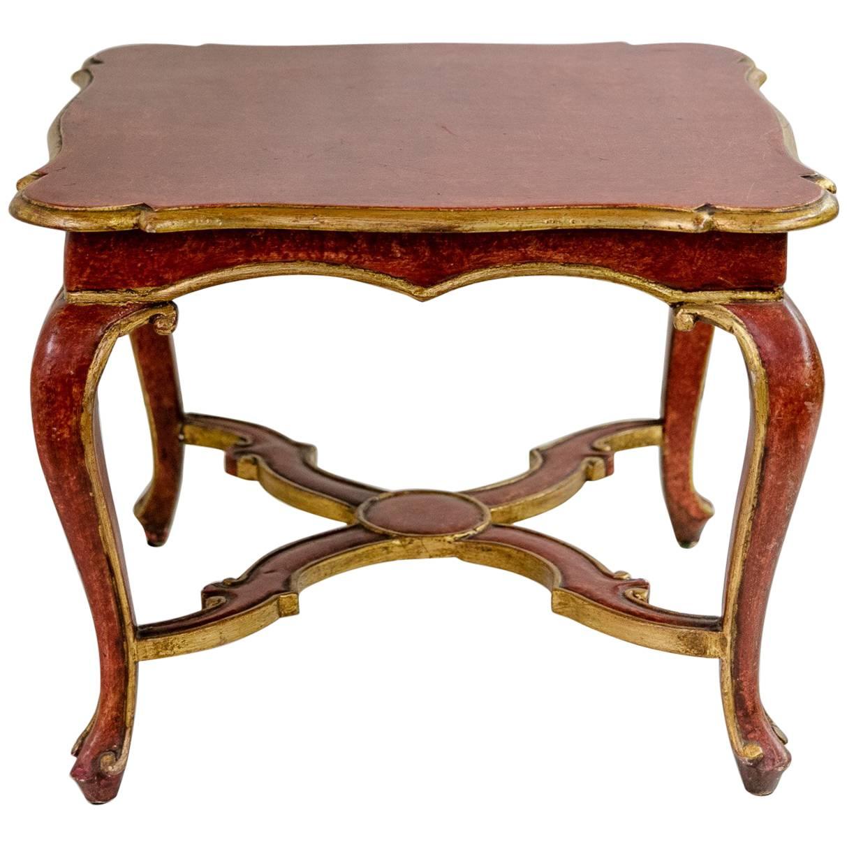 Venetian Painted Table with Gilding For Sale