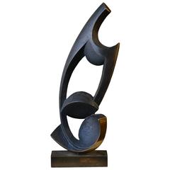 Abstract Bronze Sculpture by Paolo Marazzi, Italy, Late 1970s