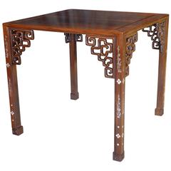 Antique 20th Century Chinese Hardwood Centre Table