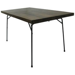 Mid-Century Modern Black Walnut and Iron Dining Table by Clifford Pascoe