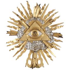 Unique 18th Century Baroque Eye of Providence