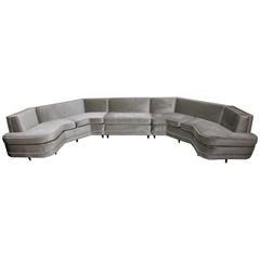Harvey Probber Curved Sectional Sofa Fully Restored 1