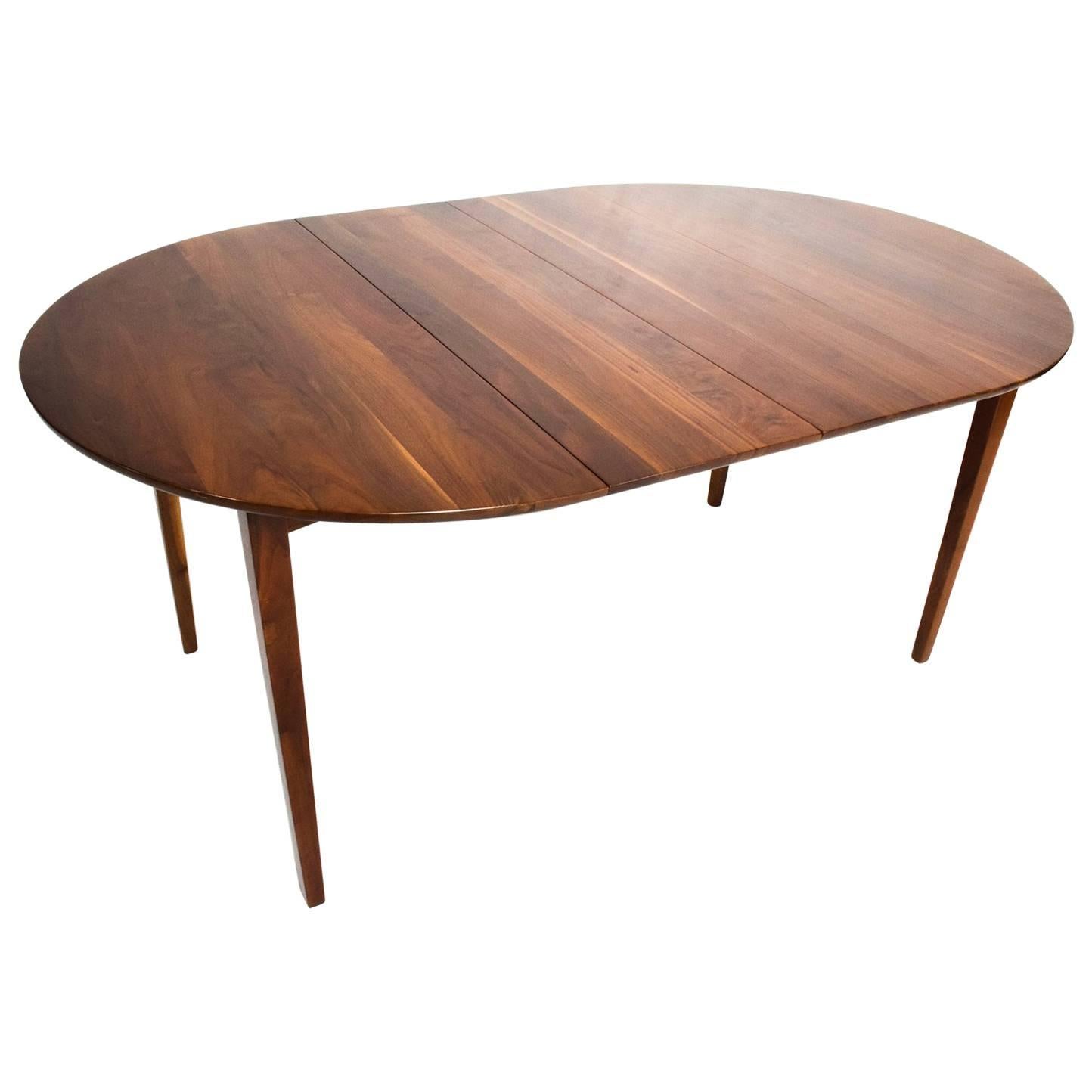 Mid-Century Modern Solid Walnut Dining Table