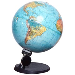 Mid Century Danish Modern Illuminated Scan Globe