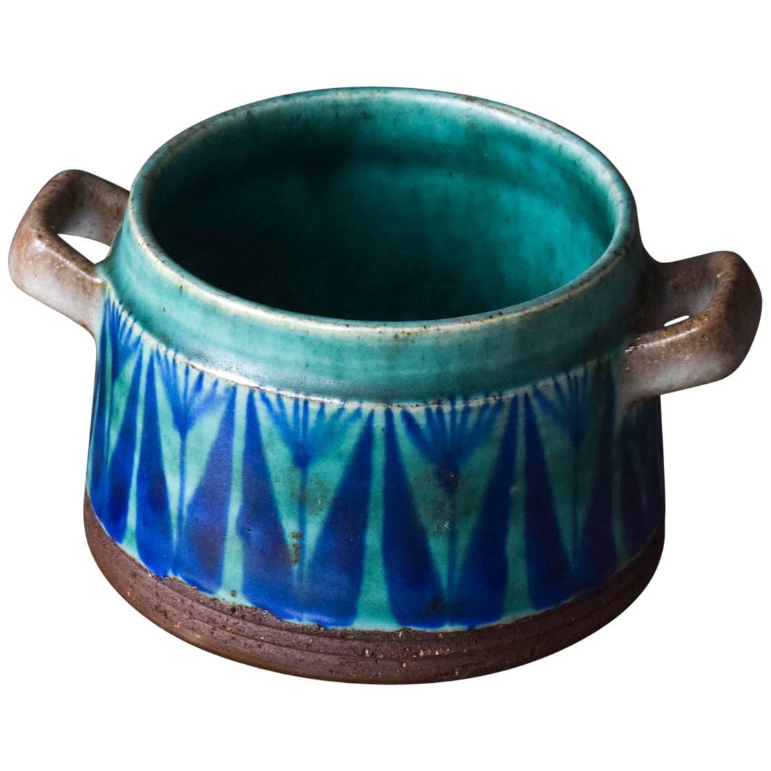 Dark Green Ceramic Bowl, Stamped XS, Danish Design, 1960s at 1stDibs