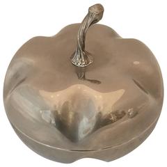 Vintage Silver Plated Bowl-Ice Bucket in the Shape of a Pumpkin, circa 1960s 