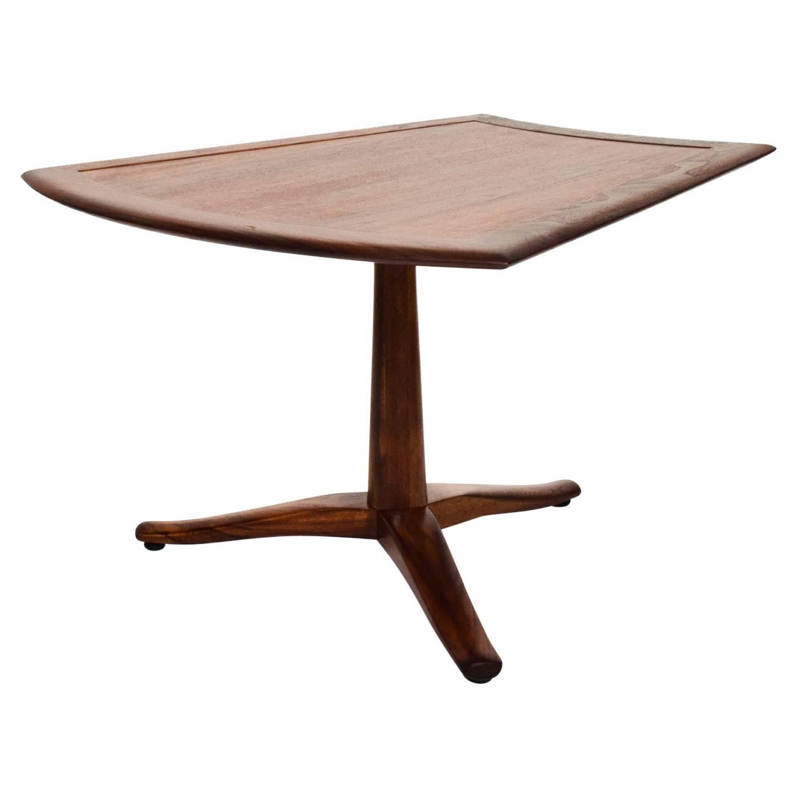 1960s Wedge Side Table by Barney Flagg Parallel for Drexel For Sale