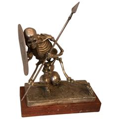 Bronze  “Skeleton Warrior”. After the work of Raymond Frederic Harryhausen