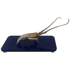 Italian 1970s Silver Plated Sculpture of the Lobster