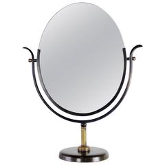Large Charles Hollis Jones Vanity Mirror in Bronze and Brass, 1970s 9
