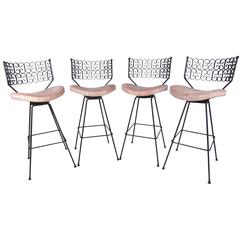 Set of Mid-Century Arthur Umanoff "Granada" Swivel Bar Stools for Boyeur Scott 8