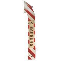 Vintage Old Barber Shop Sign Arrow