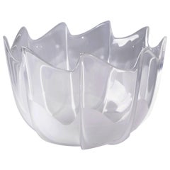 Original Rosenthal Scalloped Frosted Crystal Glass Serving Bowl by Studio-Linie