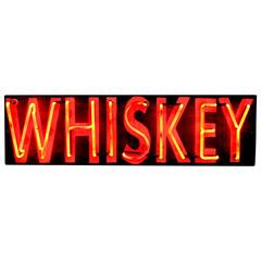 Vintage Neon "Whiskey" Sign