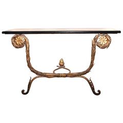 Rare 19th Century French Tole Console, Resembles Style of Madeleine Castaing