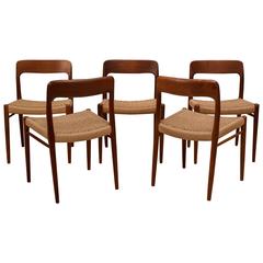 Danish Teak Niels Moller Dining Chairs #75