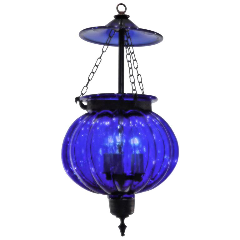 Cobalt Blue Pumpkin Lantern For At 1stdibs Homefurniturelightinglanterns Cobalt Blue Pumpkin Lantern For