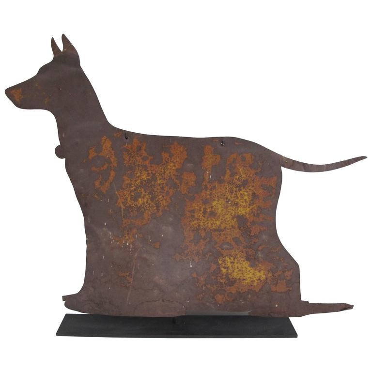 Sheet Metal Dog Breeder or Kennel Trade Sign For Sale at 1stDibs